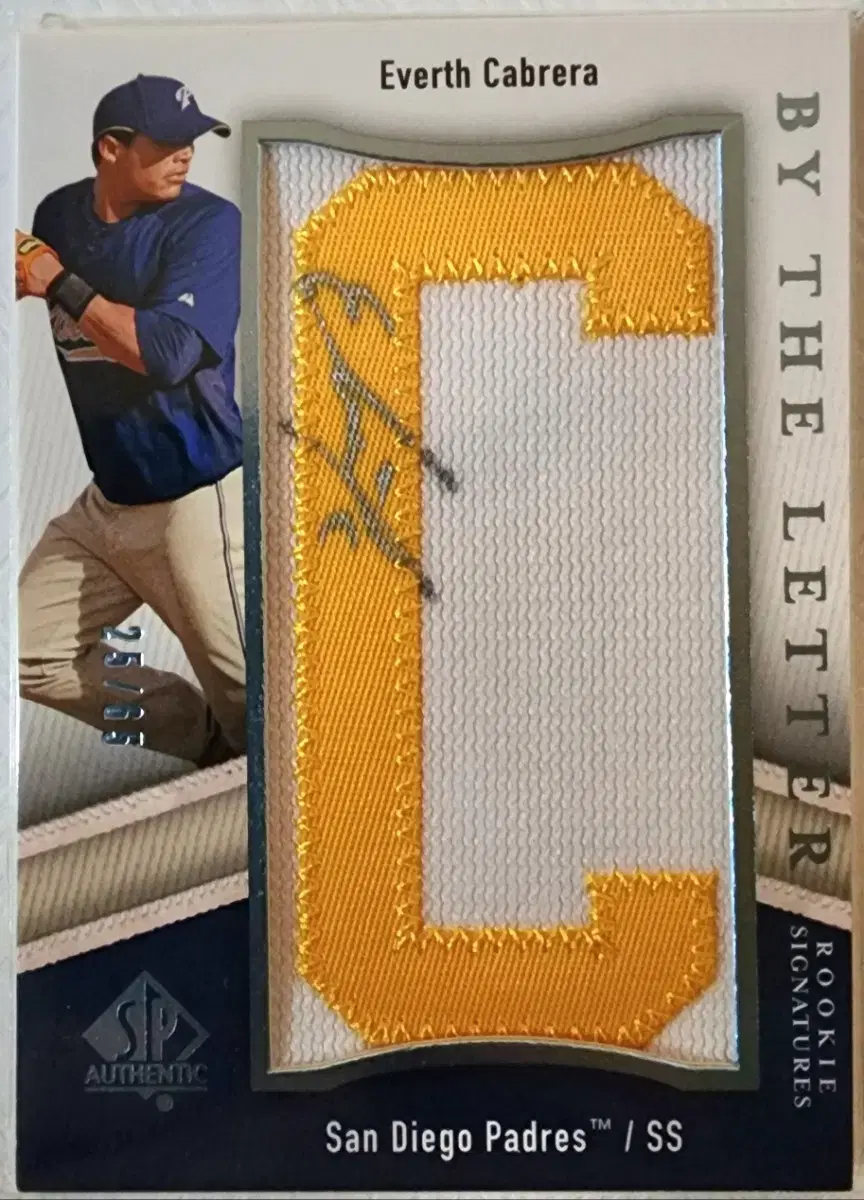 Everth Cabrera autographed baseball card